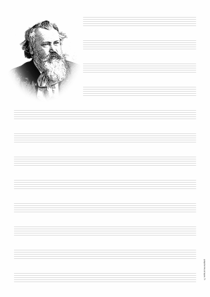 Papier à musique modèle Johannes Brahms